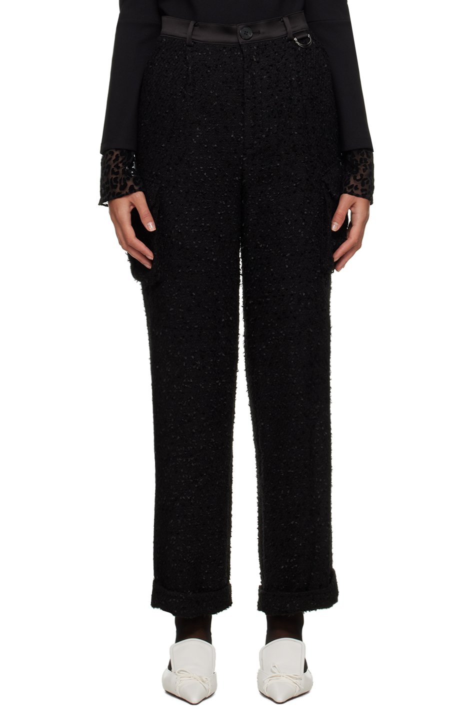 lesugiatelier - Pantalon cargo ample noir
