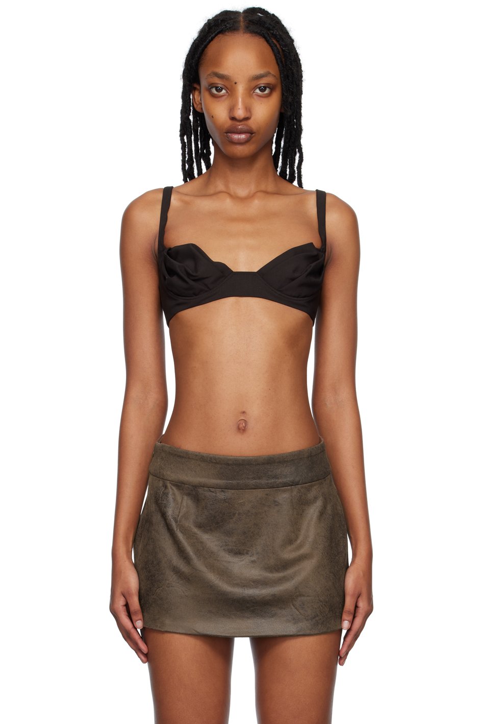 Maximilian Davis - Soutien-gorge Sade brun