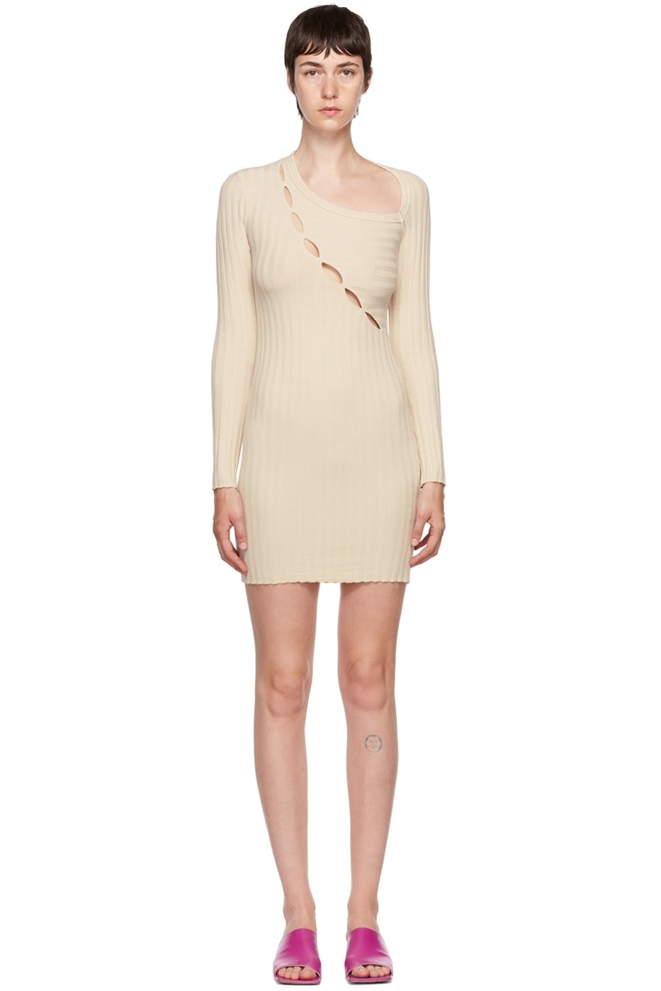 COTTON CITIZEN - Robe courte Capri blanc cassé