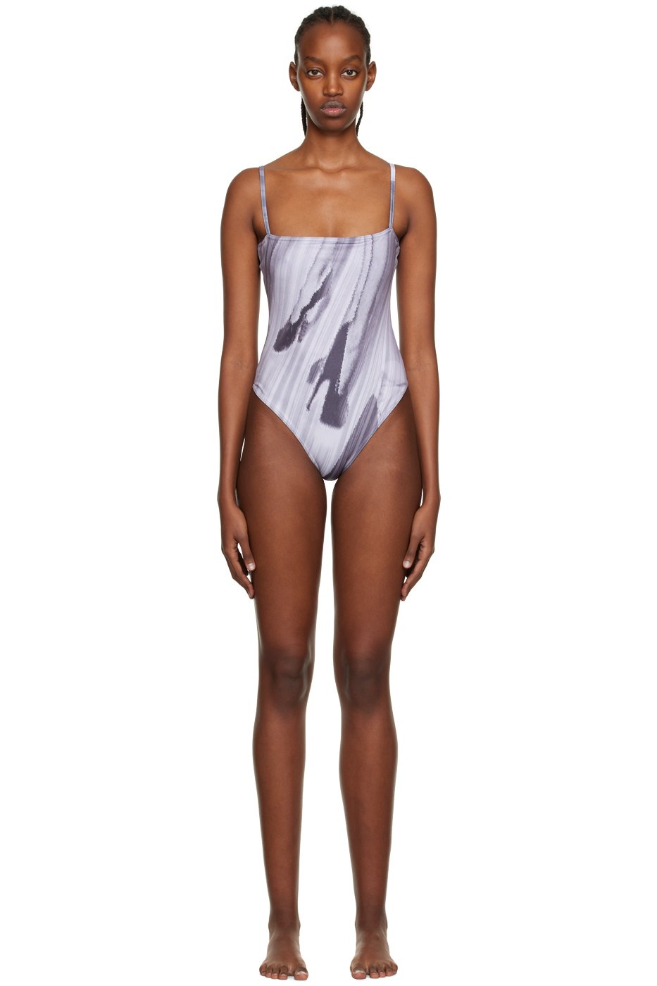 ELLISS - Maillot de bain une pièce Pop gris exclusif à SSENSE