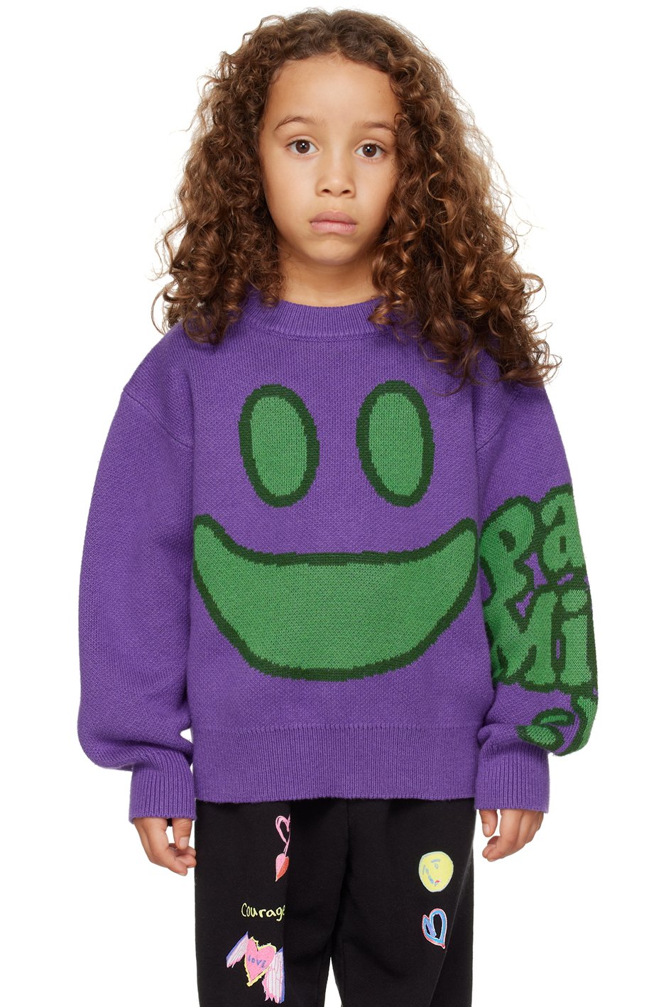 Perks and Mini - SSENSE Exclusive Kids Purple Face Sweater