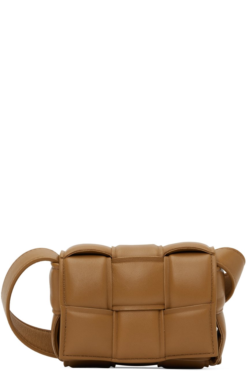 Bottega Veneta - Micro sac Cassette rembourré brun clair