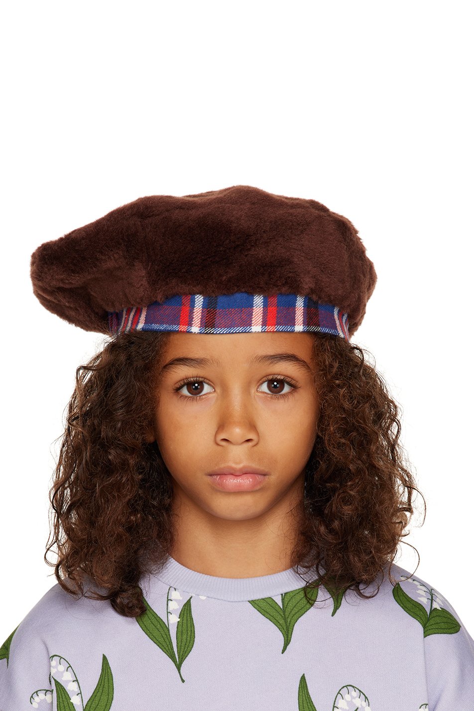Mini Rodini - Kids Brown Highland Faux-Fur Beret