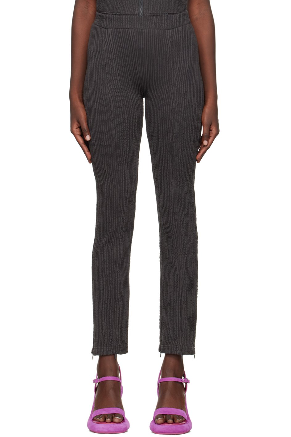 Eckhaus Latta - Pantalon fendu gris