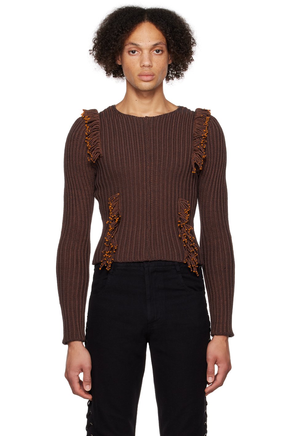Eckhaus Latta - Burgundy Rope Sweater