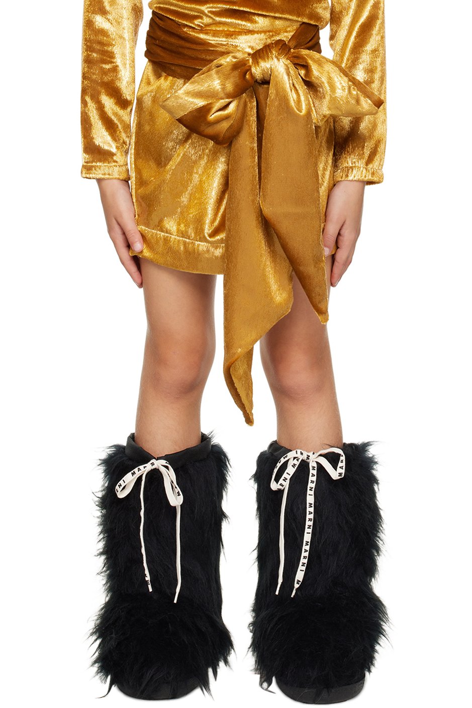 CRLNBSMNS - Kids Gold Bow Skirt