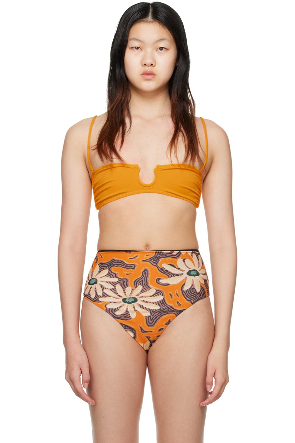 Nanushka - Haut de bikini Mahy orange