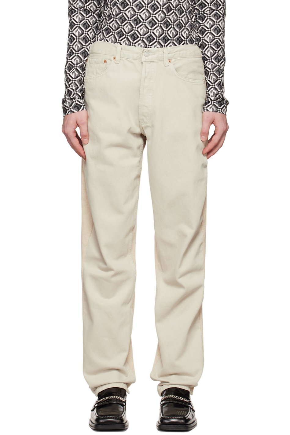 Bless - Beige Jeansfrontjogger Sweatpants