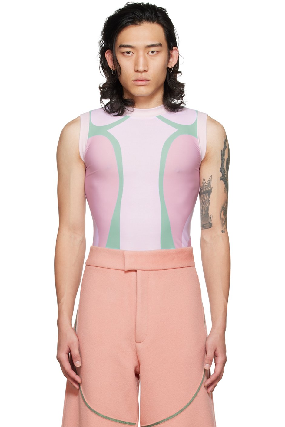 YULONG XIA - SSENSE Exclusive Pink Polyester T-Shirt