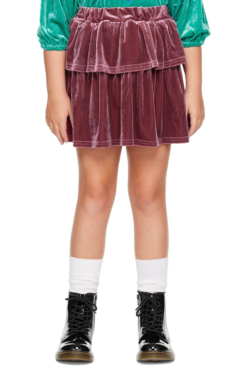 The Campamento - Kids Burgundy Layers Skirt