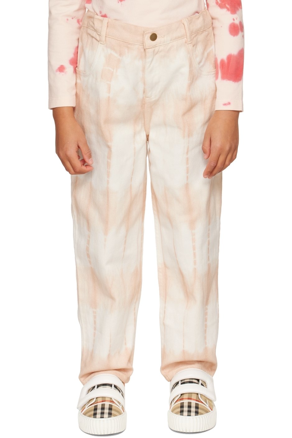 Wynken - Kids Pink & White Classic Jeans