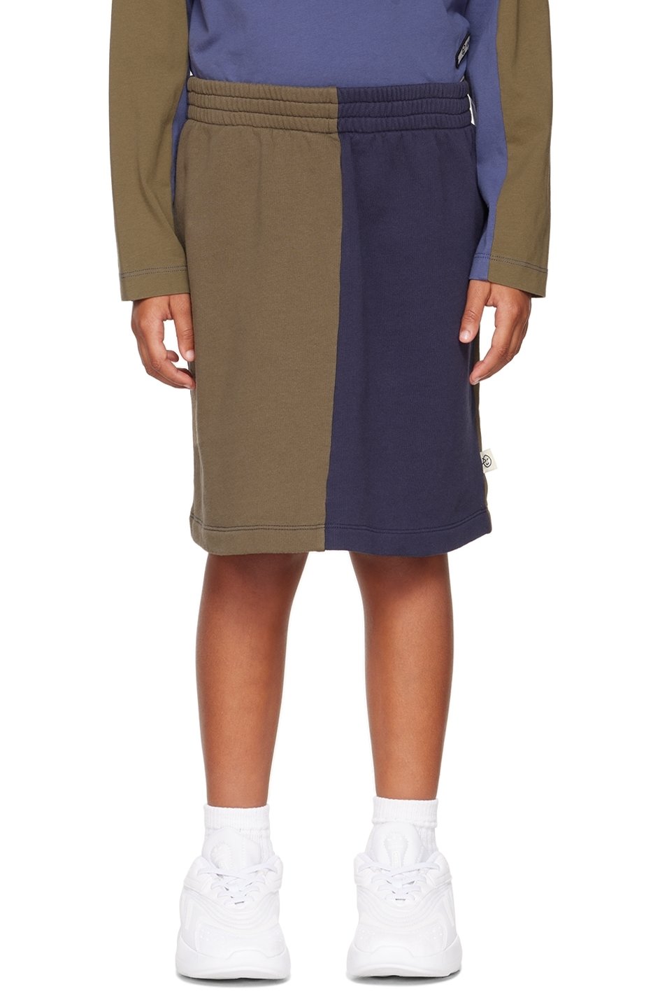 Wynken - Kids Khaki & Navy Horizon Skirt