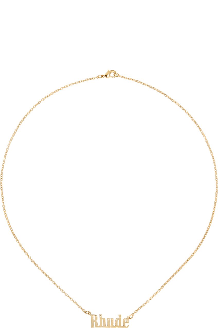 Rhude - Gold Logo Necklace