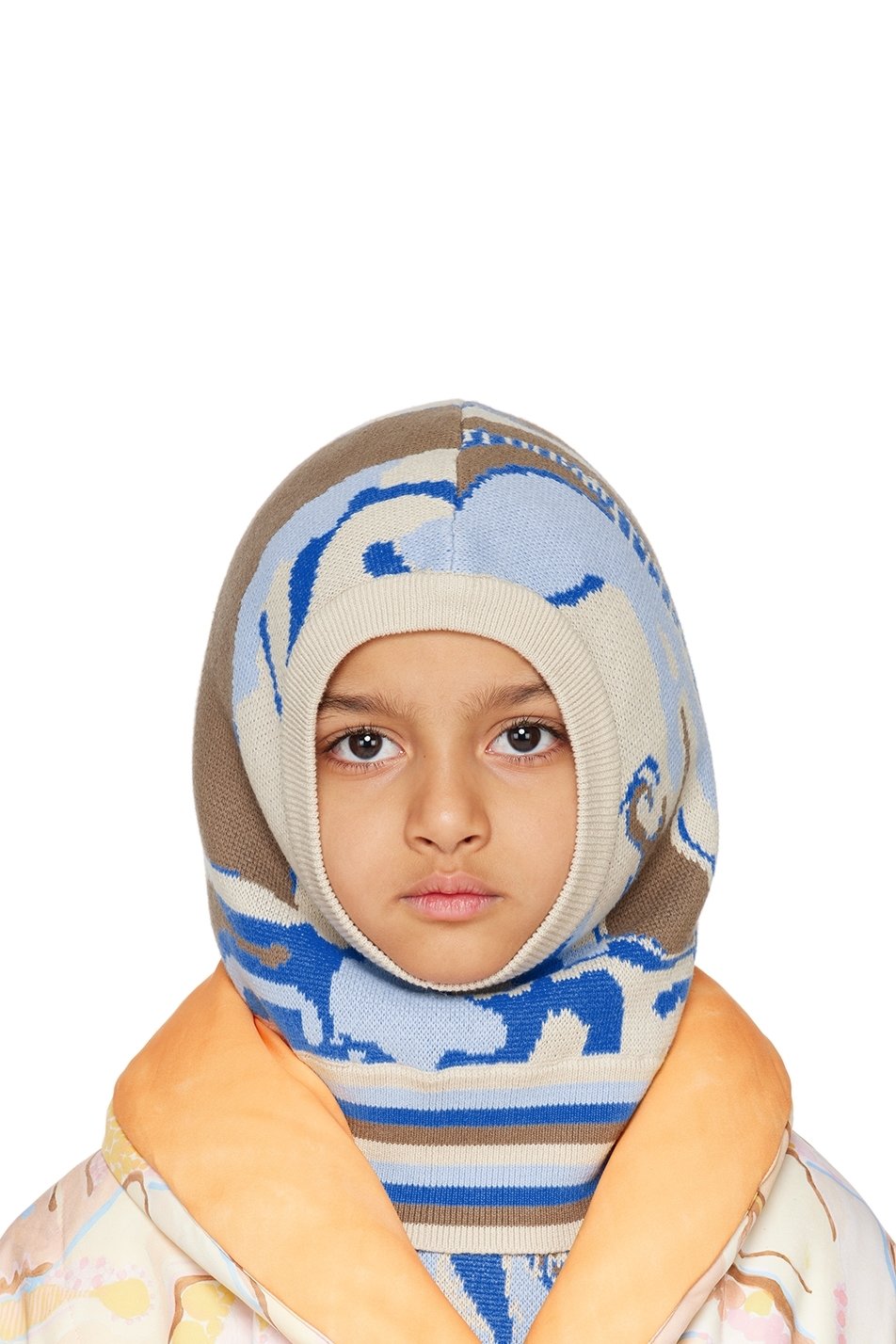 HELMSTEDT - Kids Blue & Beige Alda Balaclava