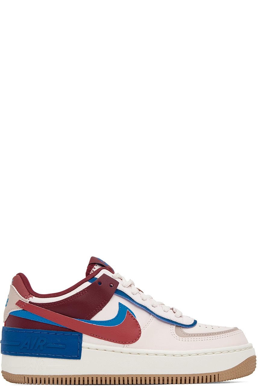 Nike - Pink & Burgundry Air Force 1 Shadow Sneakers