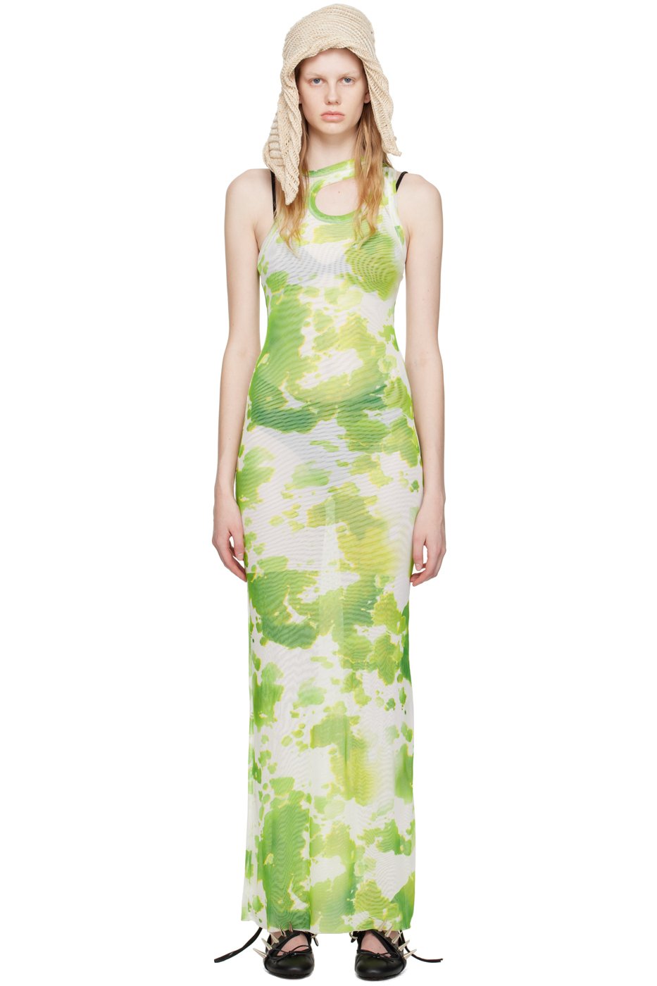 Ottolinger - Robe longue verte exclusive à SSENSE