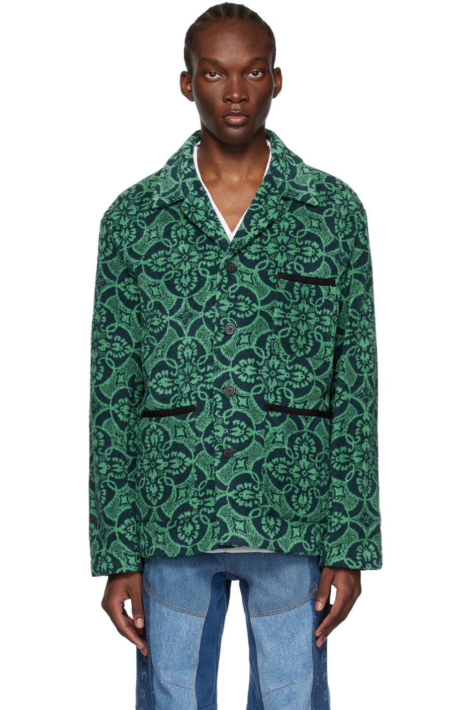 Marine Serre - Green & Navy Towels Jacket