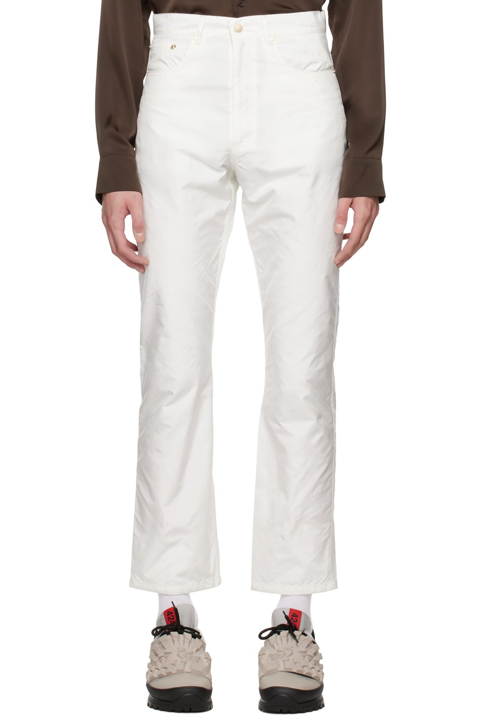KANGHYUK - SSENSE Exclusive Off-White Airbag Trousers