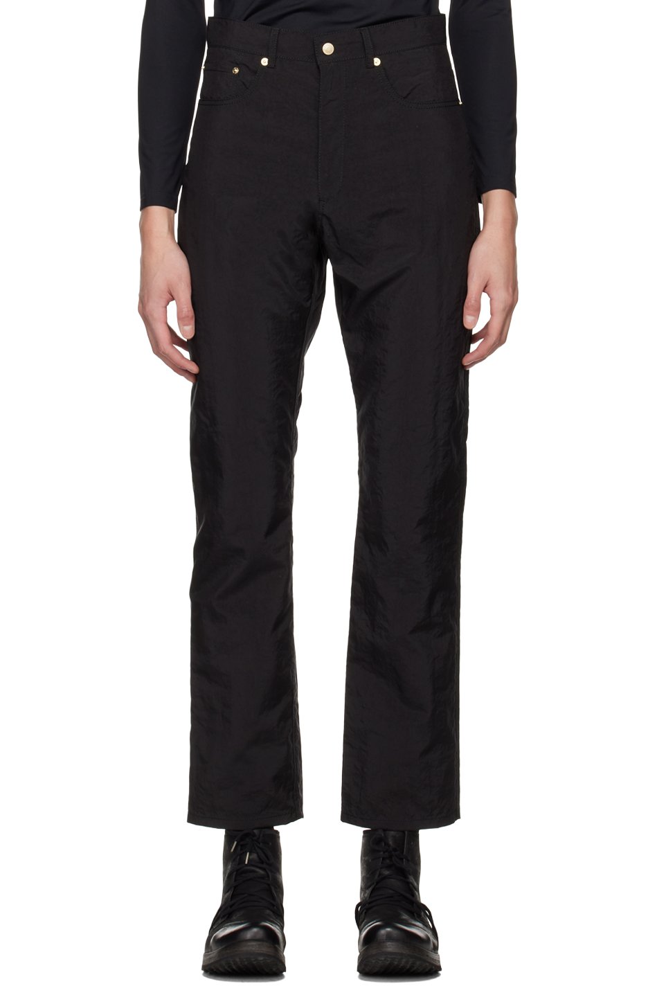 KANGHYUK - SSENSE Exclusive Black Airbag Trousers