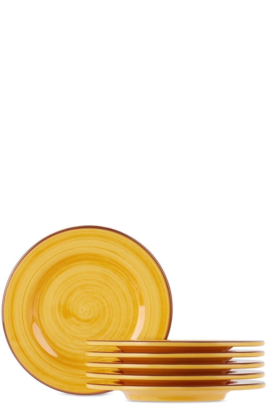 Mario Luca Giusti - Yellow Saint Tropez Side Plate Set, 6 pcs