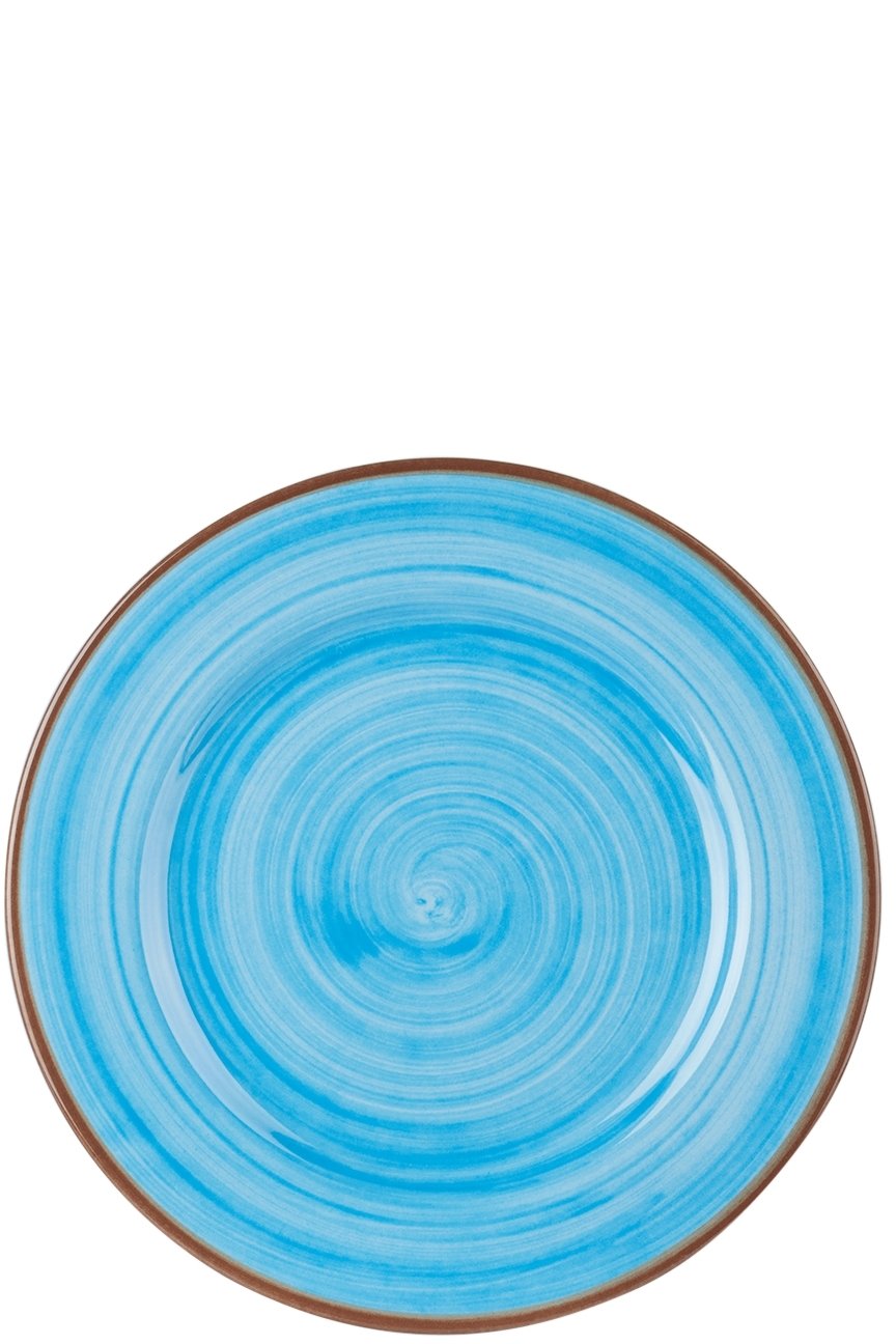Mario Luca Giusti - Blue Saint Tropez Medium Dinner Plate Set, 6 pcs