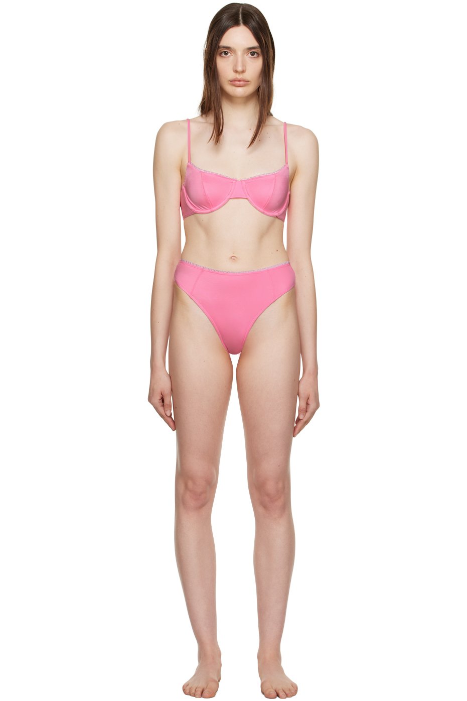 Frankies Bikinis - Bikini Pam & Jenna rose exclusif à SSENSE
