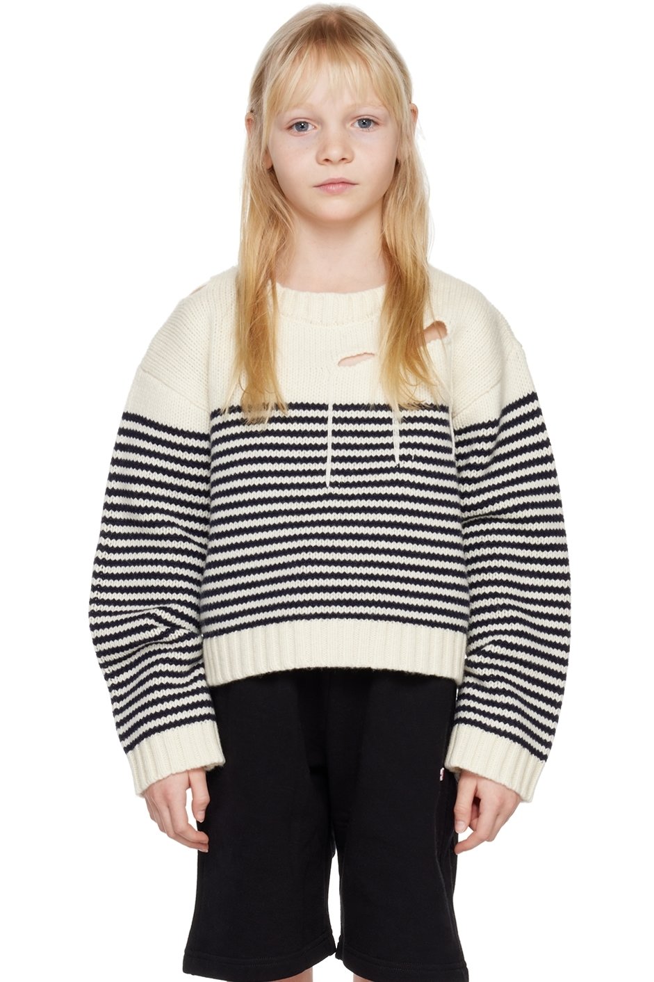 Charles Jeffrey LOVERBOY - SSENSE Exclusive Kids Off-White Stripe Sweater