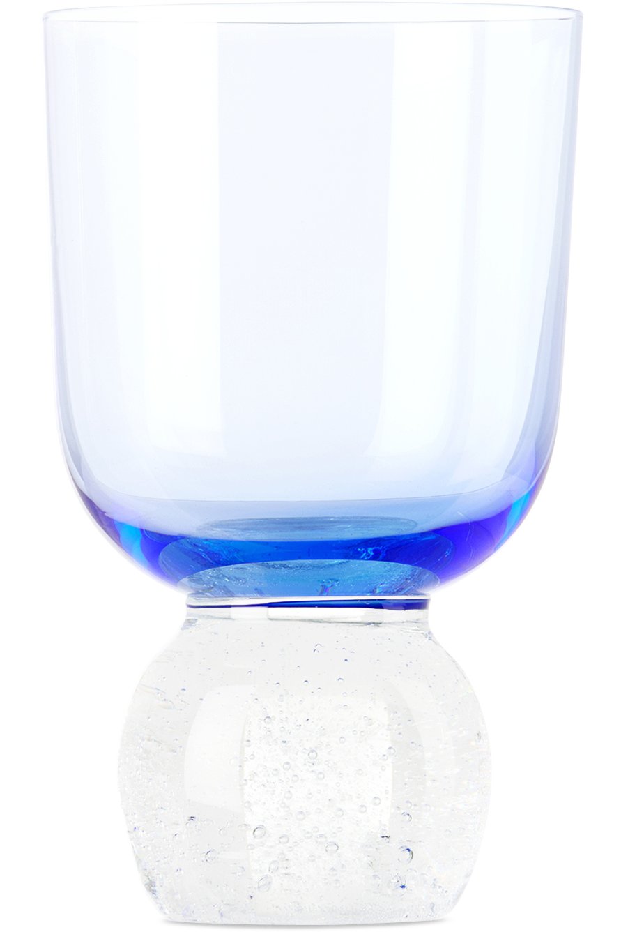 Misette - Blue Bubble Glass Tumbler