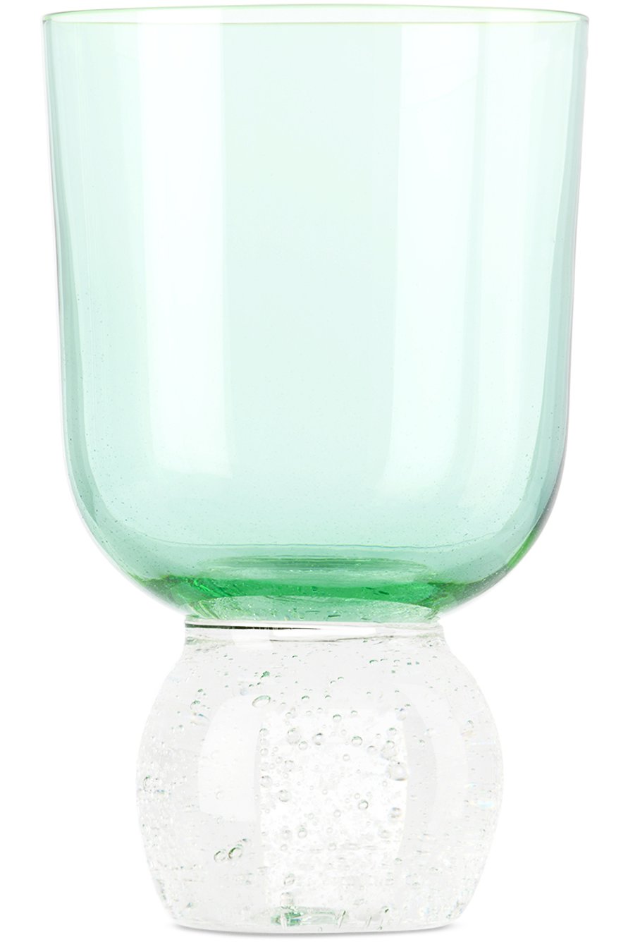 Misette - Green Bubble Glass Tumbler