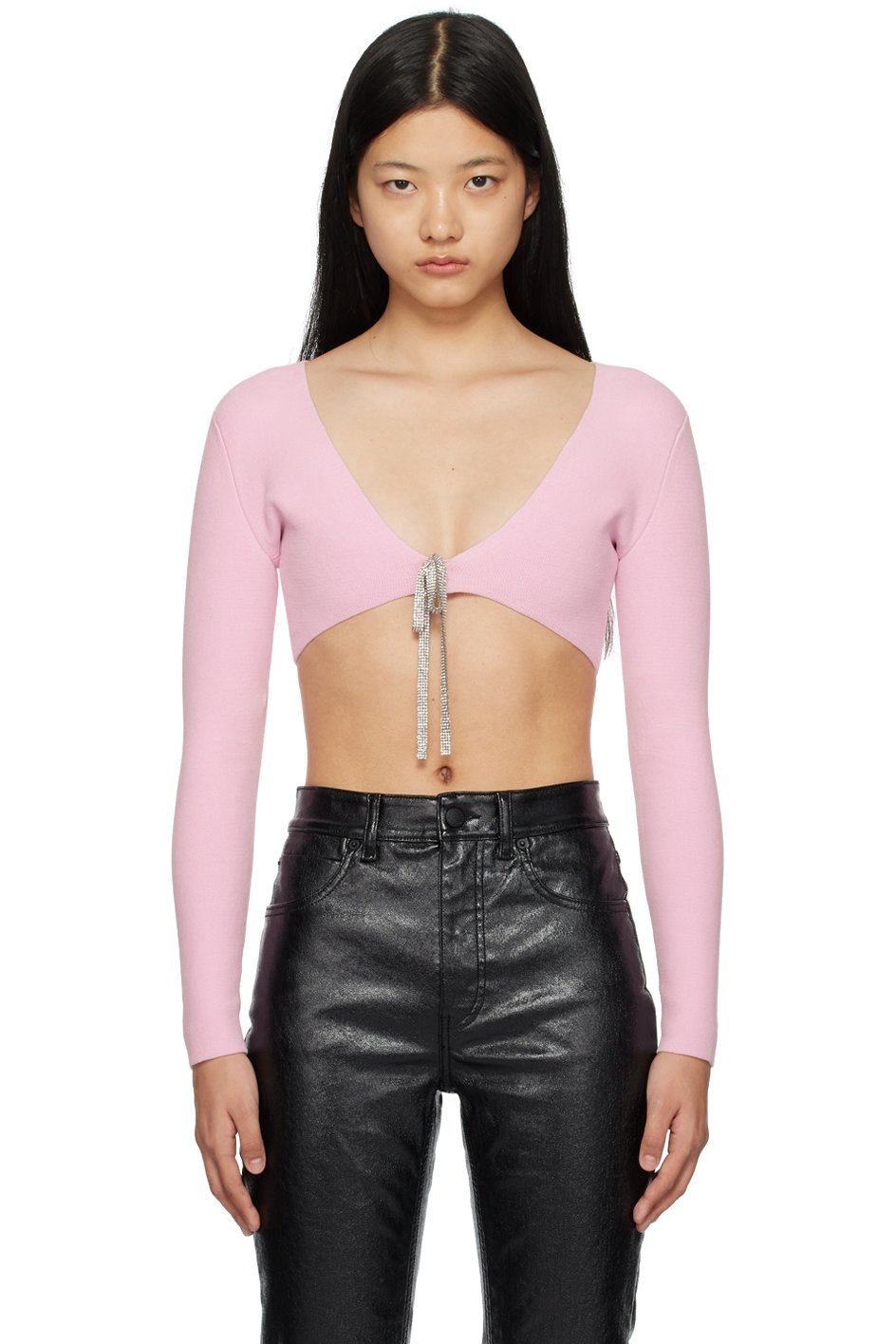 Alexander Wang - Pink Cropped Cardigan
