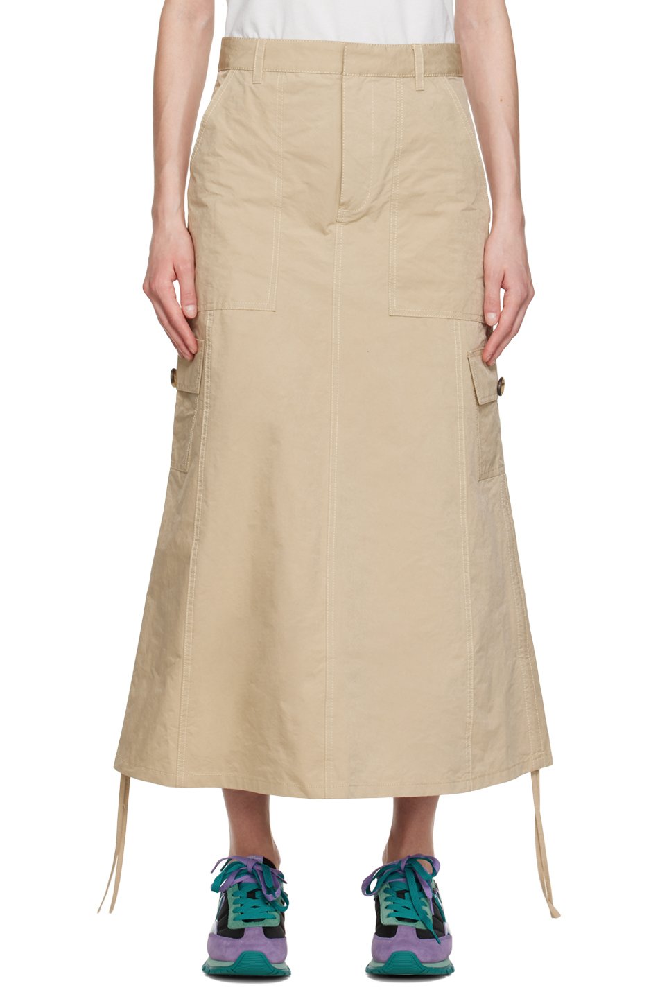 Marc Jacobs - Jupe midi 'The Cargo' beige