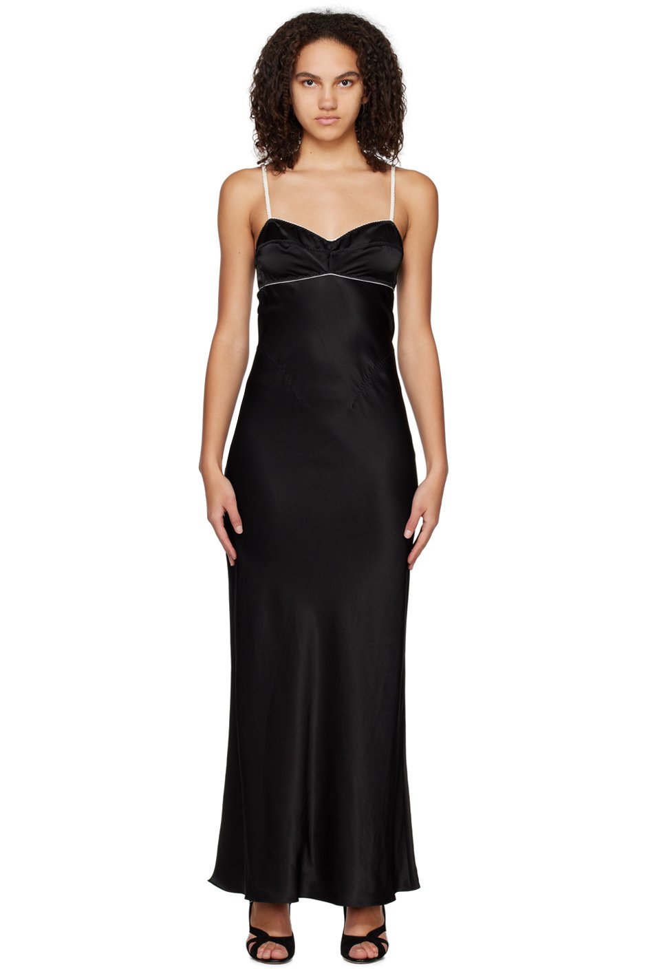 Anna October - Robe longue Waterlily noire