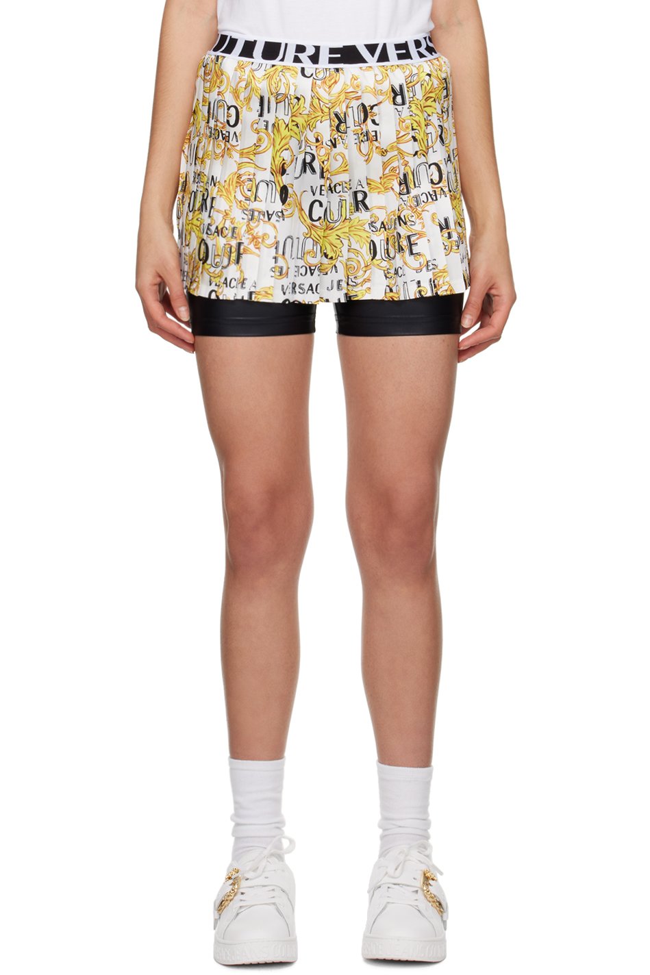 Versace Jeans Couture - Short blanc à motif imprimé