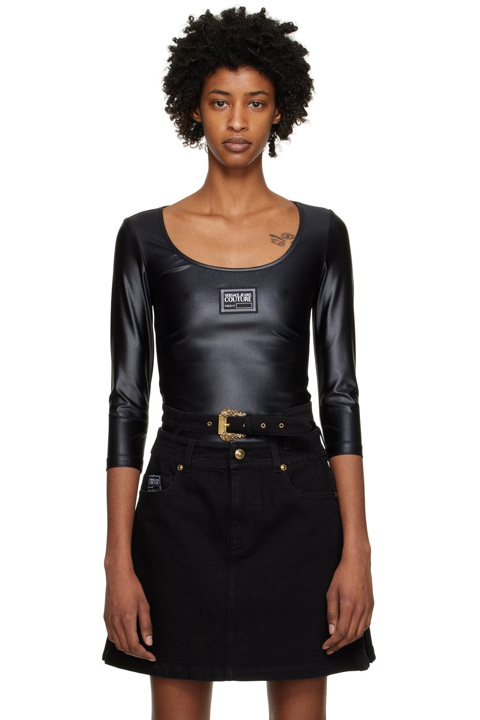 Versace Jeans Couture - Justaucorps noir à écusson
