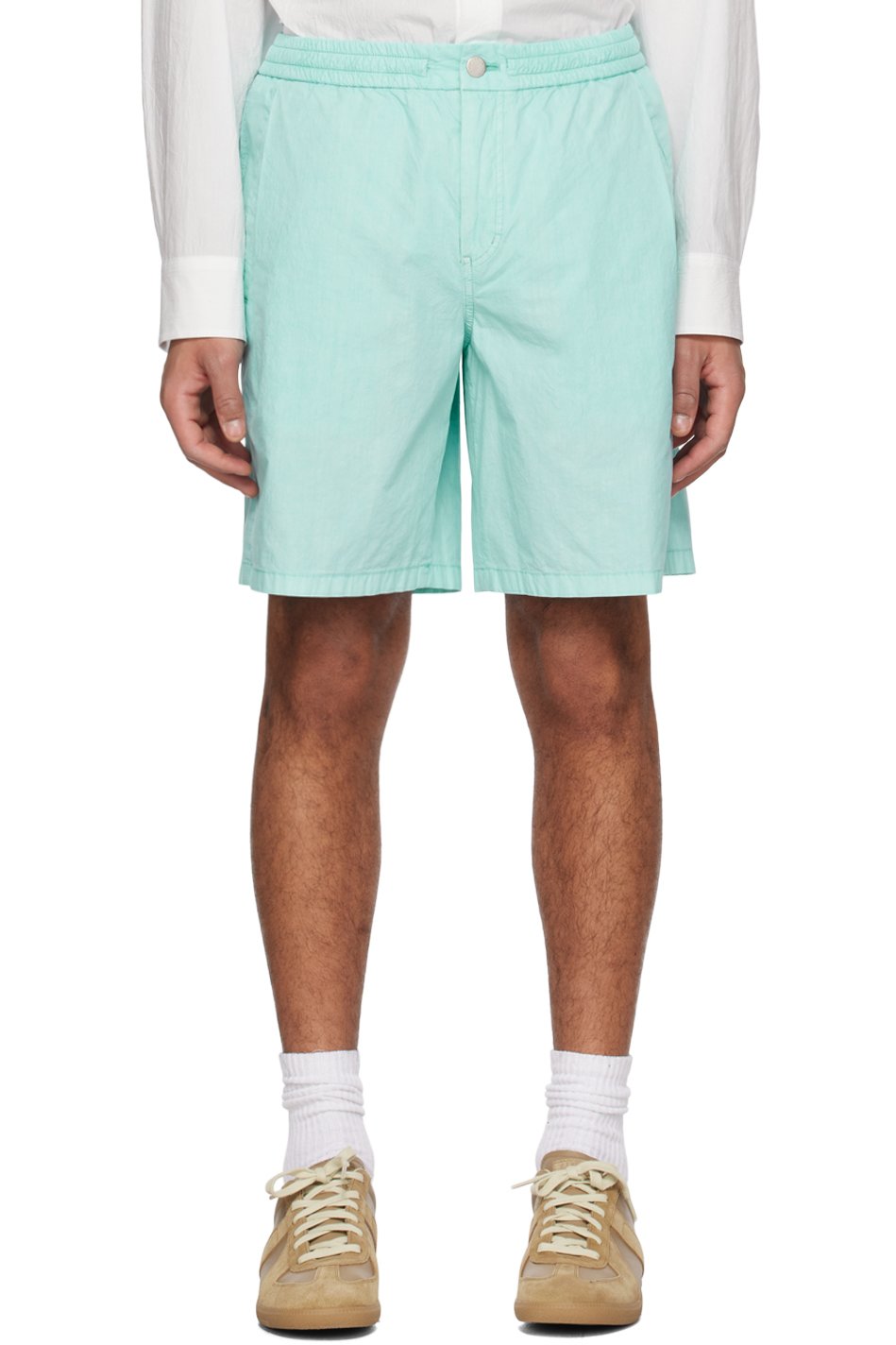 Solid Homme - Short bleu à plis