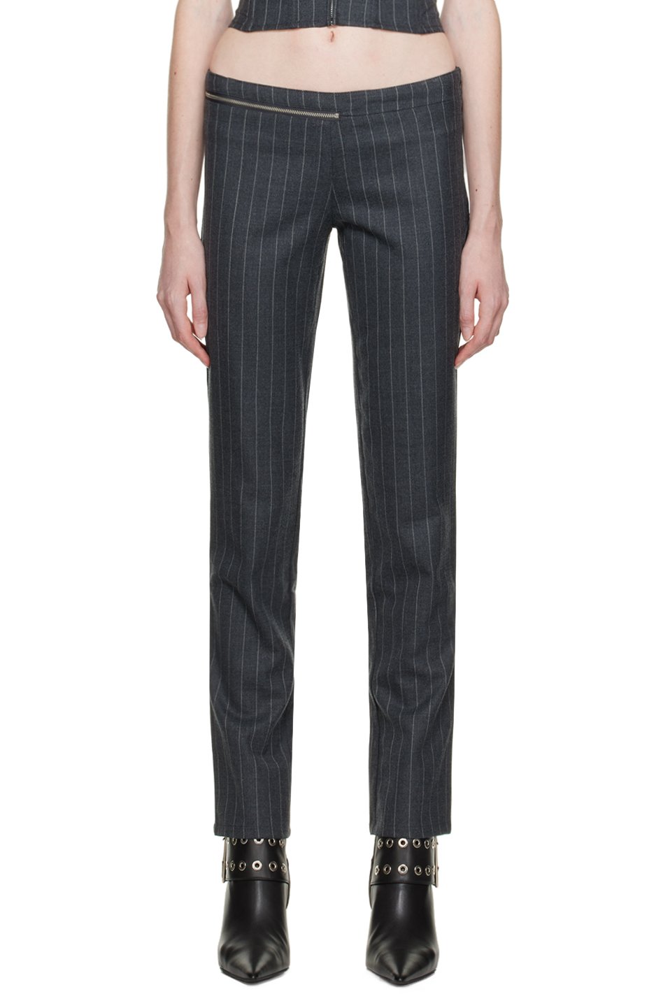 Miaou - Pantalon Maeve gris édition Hannah Jewett