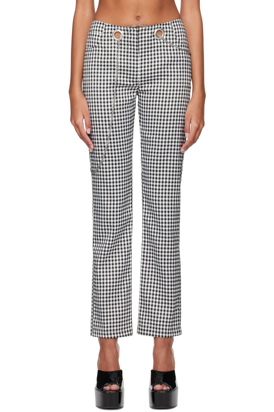 Miaou - Pantalon Tommy noir et blanc exclusif à SSENSE – Work Capsule