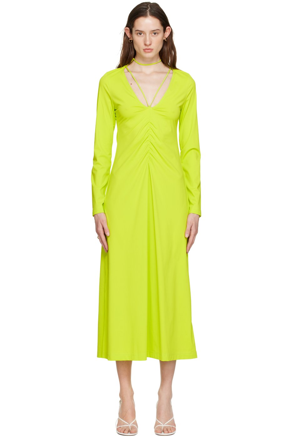 Saks Potts - Robe midi Nikola verte