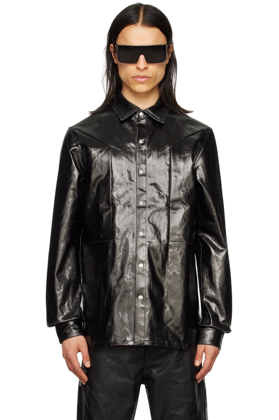 Rick Owens - Black Fogpocket Denim Shirt