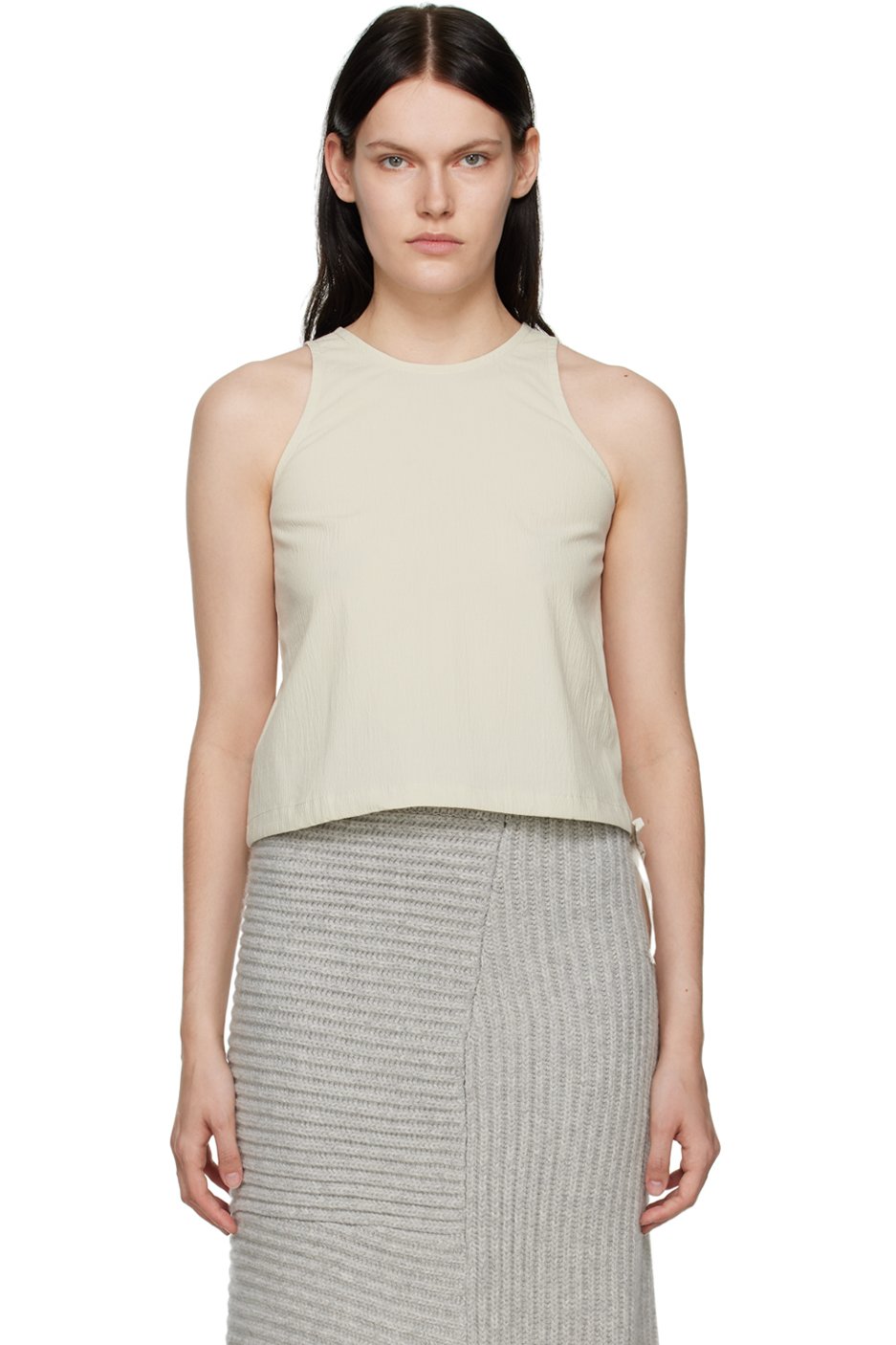 Missing You Already - Gray Drawstring Tank Top