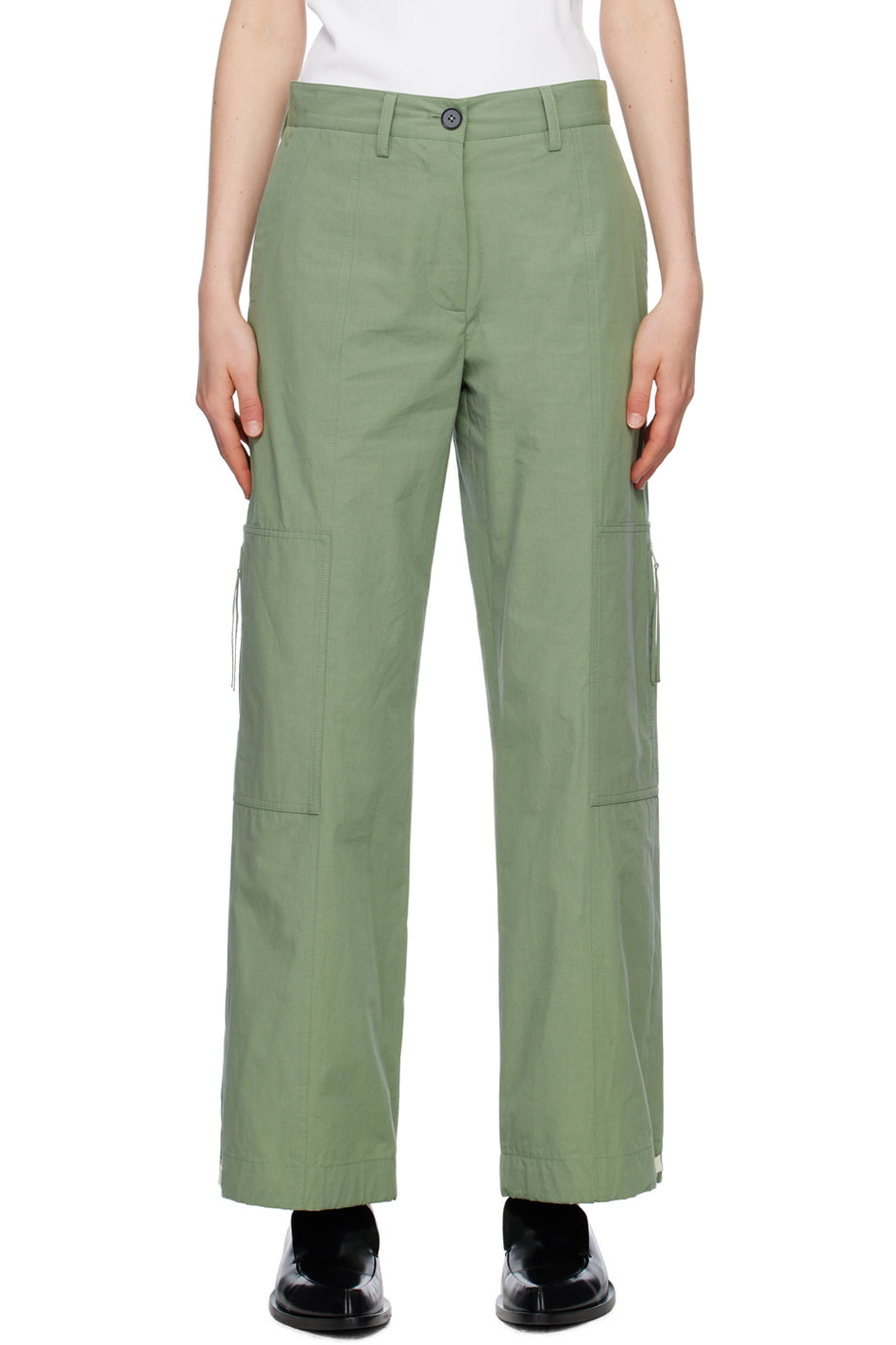 Jil Sander - Green Zip Pocket Trousers