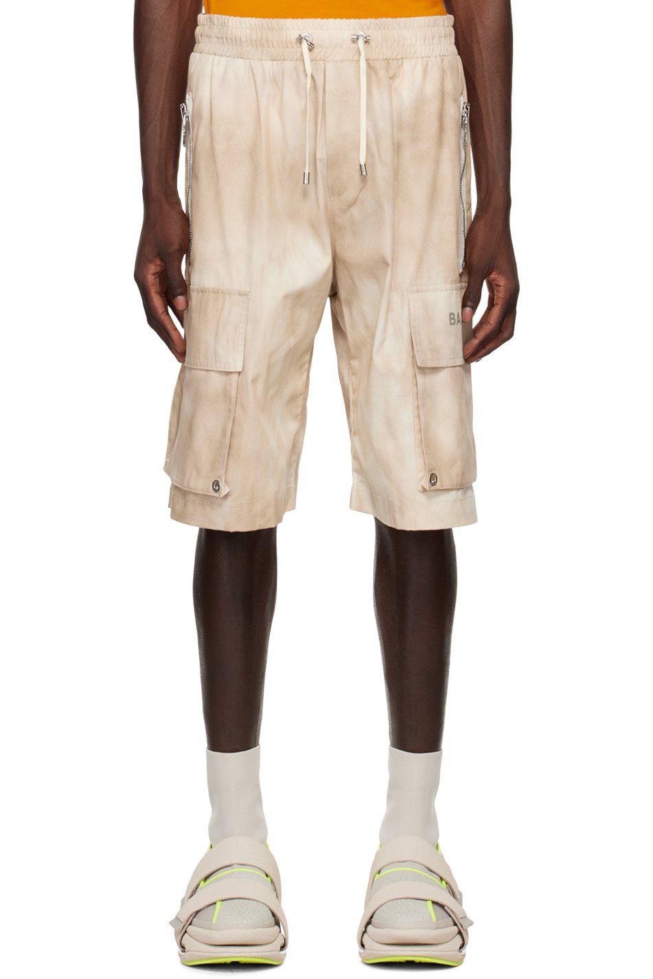 BALMAIN - Beige Cargo Pocket Shorts