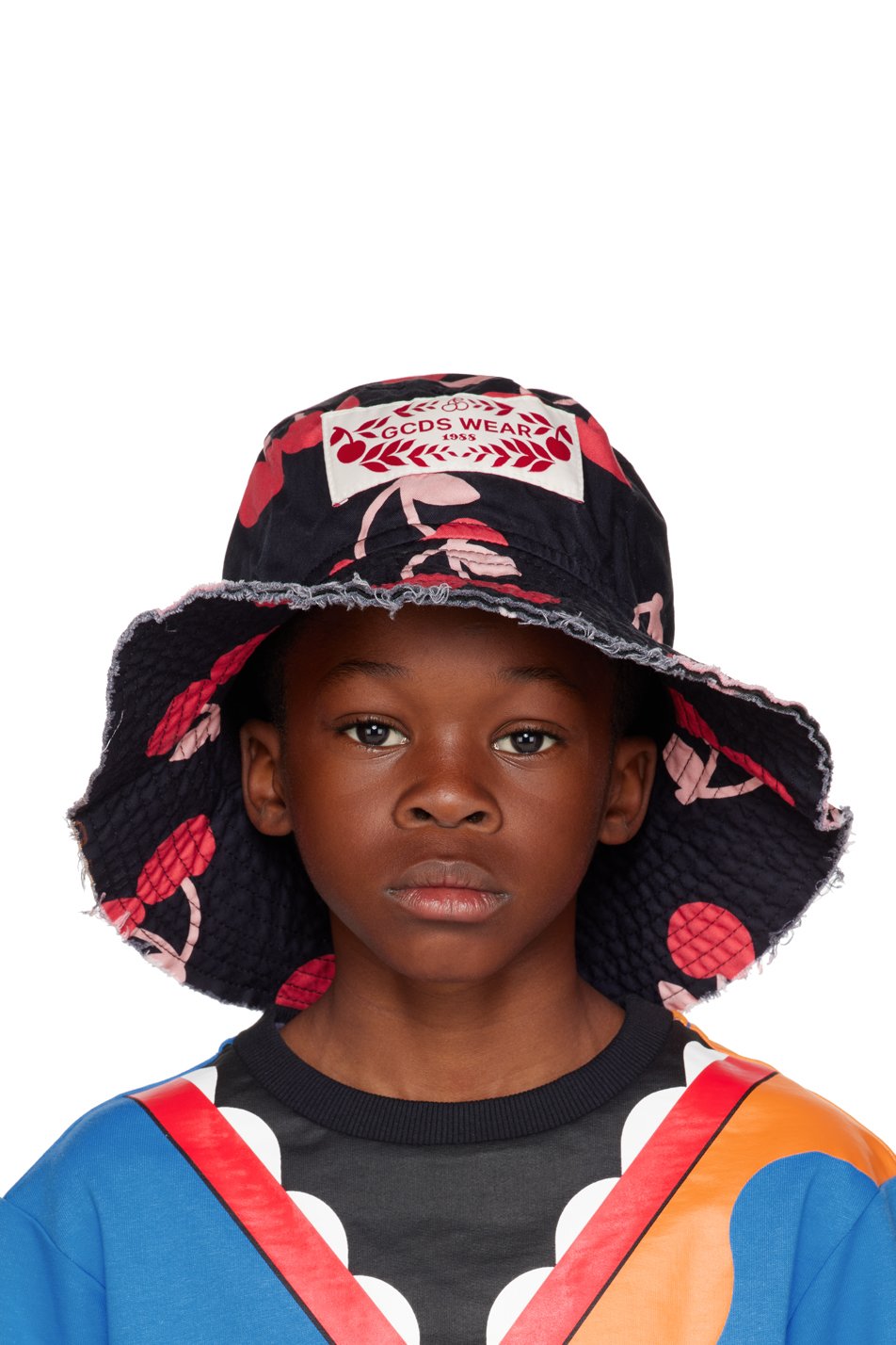 GCDS Kids - Kids Black Printed Bucket Hat