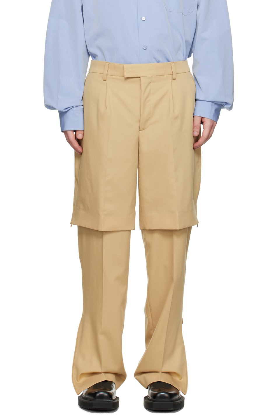 VTMNTS - Tan Layered Trousers