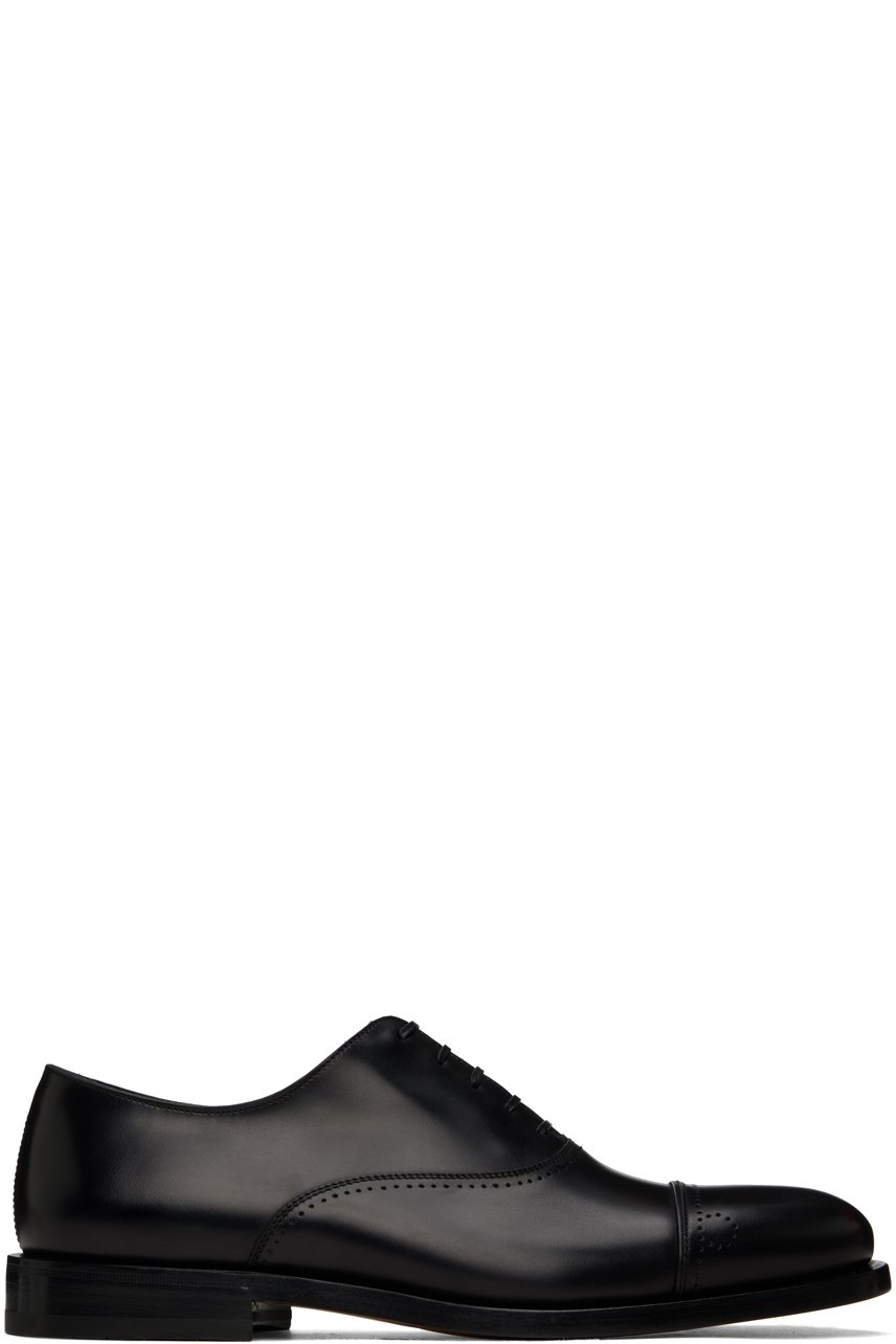 Ferragamo - Black Giovanni Oxfords