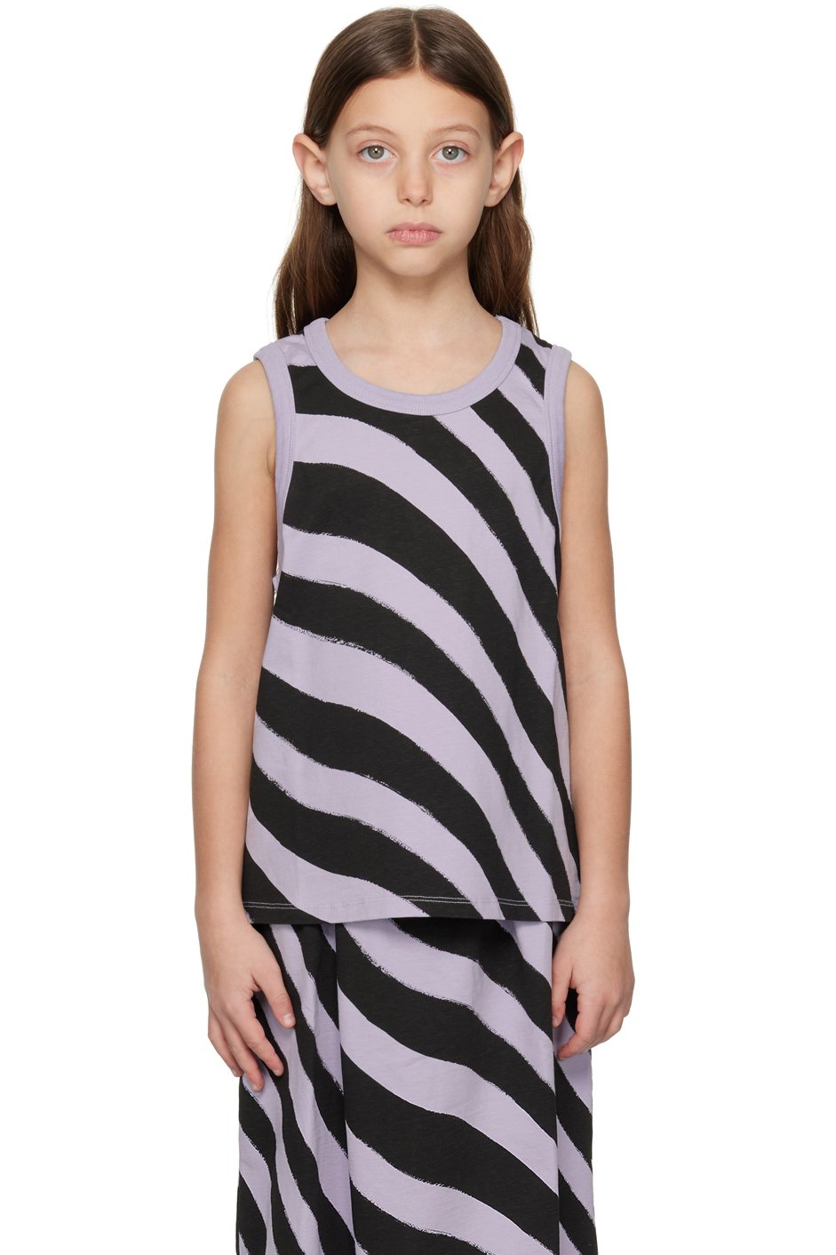 Main Story - Kids Gray Striped Tank Top
