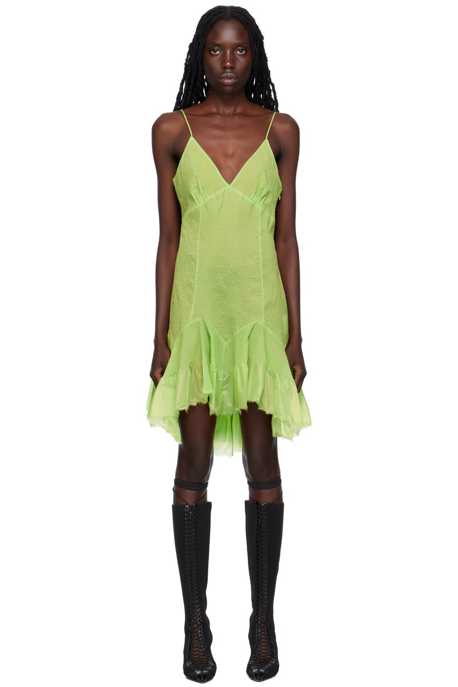 Givenchy - Robe courte verte à panneaux