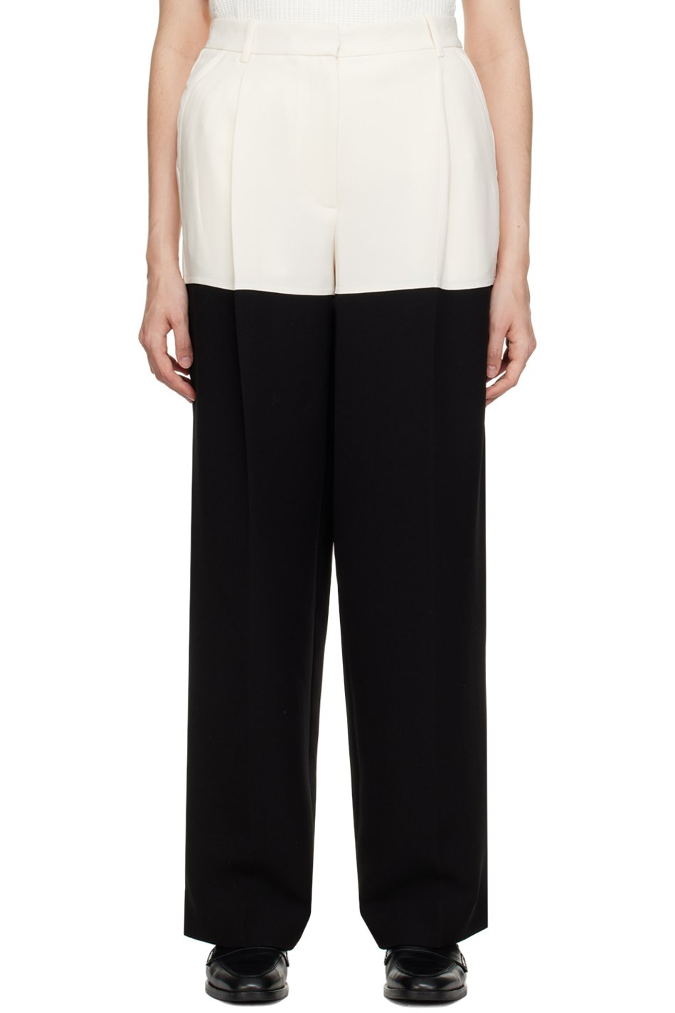 3.1 Phillip Lim - Pantalon contrasté blanc cassé et noir