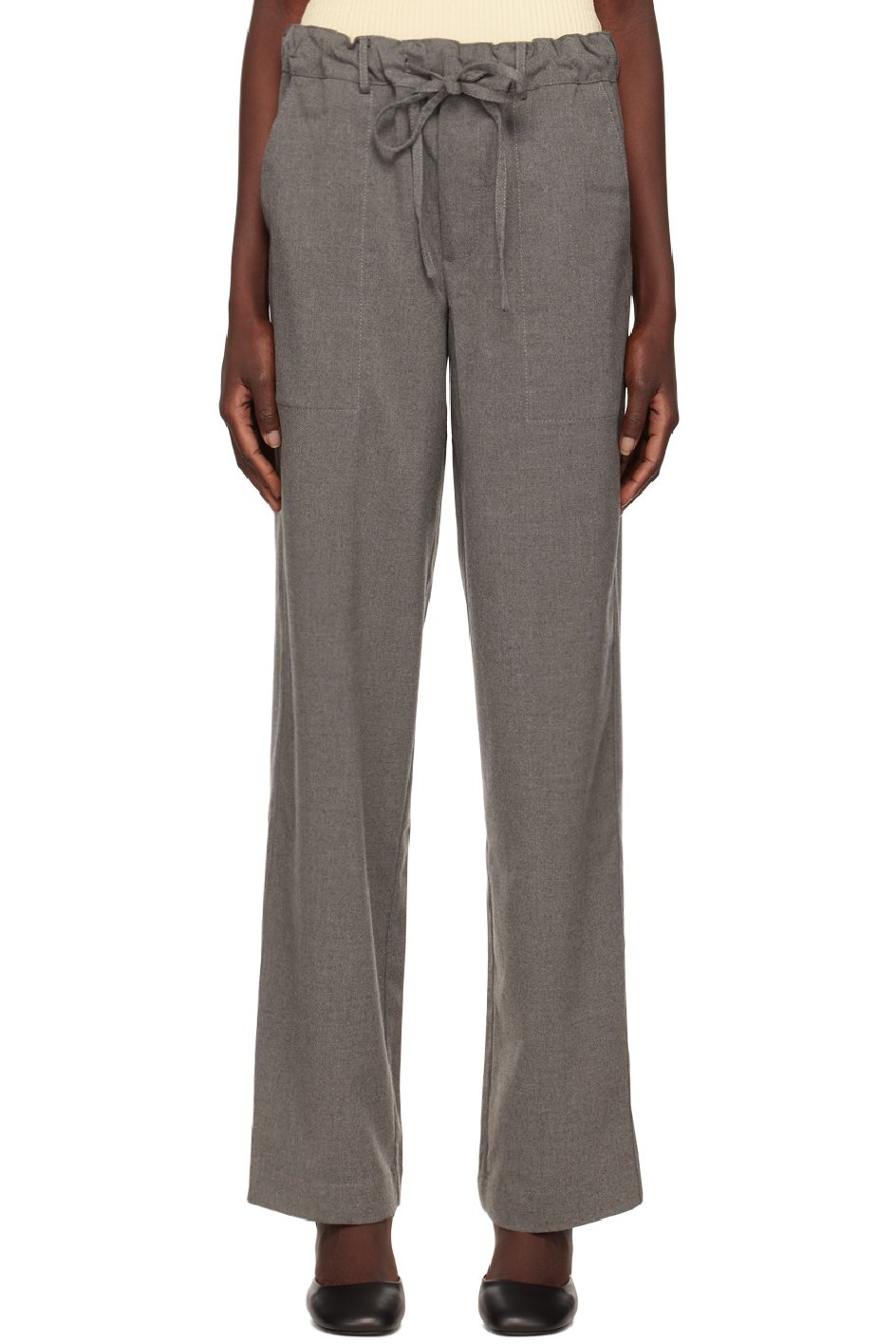 Proenza Schouler - Pantalon de détente gris à cordon coulissant - Proenza Schouler White Label