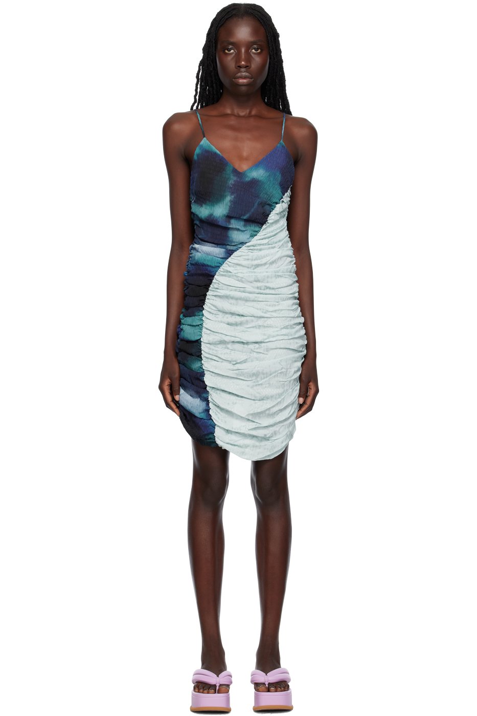 Ahluwalia - Robe courte Solange bleue